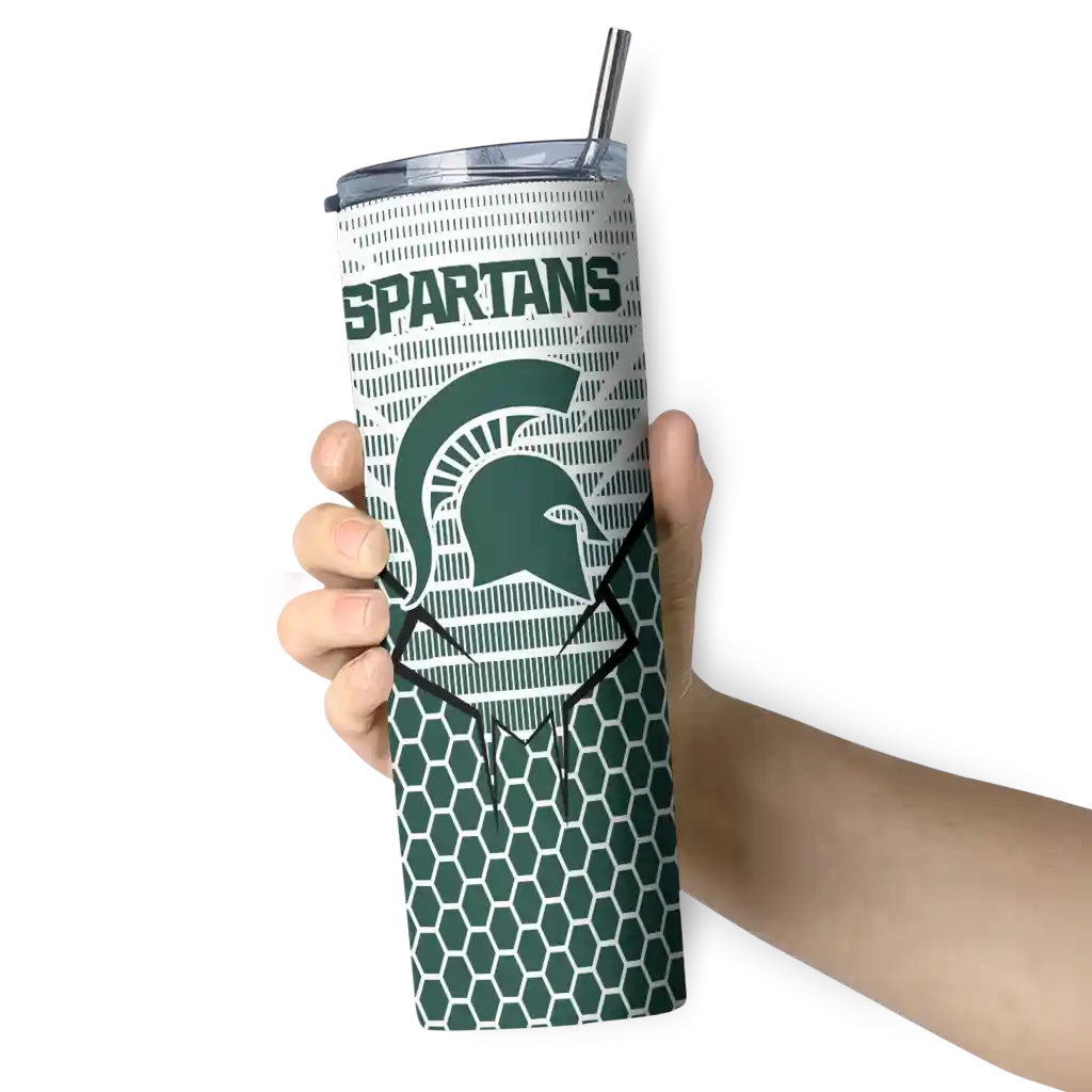 custom-michigan-state-spartans-chevron-stripes-green-skinny-tumbler-premium-grade.webp