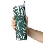custom-michigan-state-spartans-metallic-grid-green-skinny-tumbler-best-selling.webp
