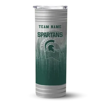 Michigan State Spartans Tumber - Custom Swirl Texture Skinny Green