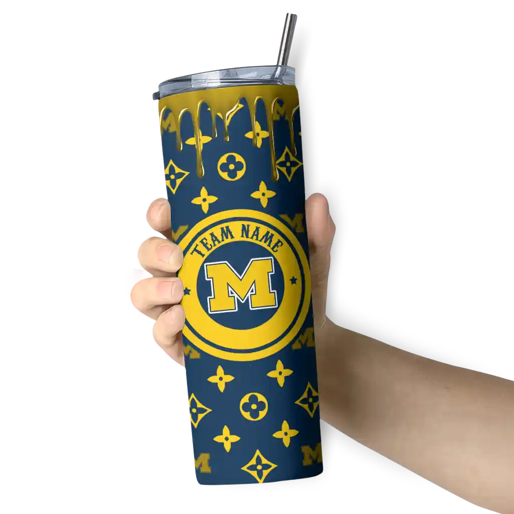 custom-michigan-wolverines-camo-streak-blue-skinny-tumbler-premium-grade.webp