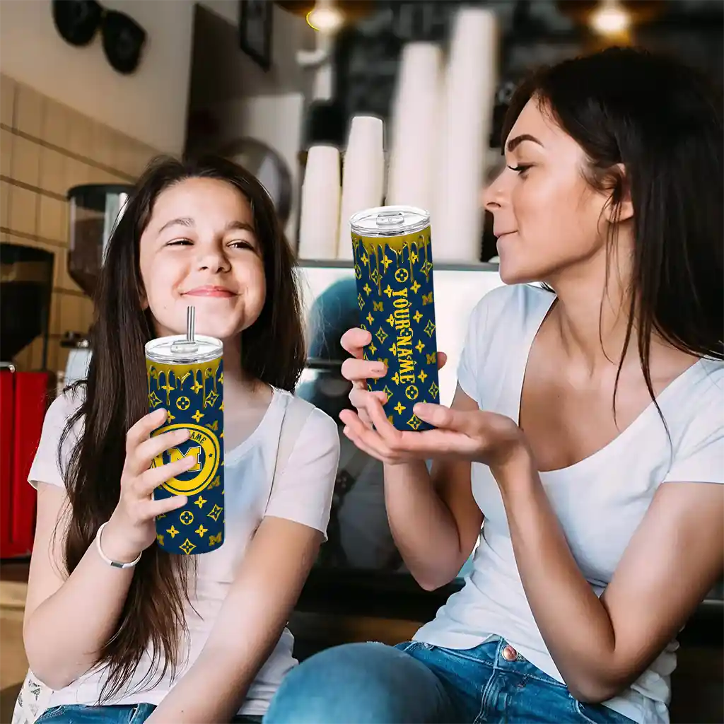 custom-michigan-wolverines-camo-streak-blue-skinny-tumbler-trendy.webp