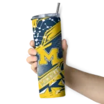custom-michigan-wolverines-helmet-clash-blue-skinny-tumbler-best-selling.webp
