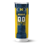 custom-michigan-wolverines-stacked-diamond-blue-skinny-tumbler-best-selling.webp