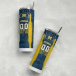 custom-michigan-wolverines-stacked-diamond-blue-skinny-tumbler-best-selling.webp