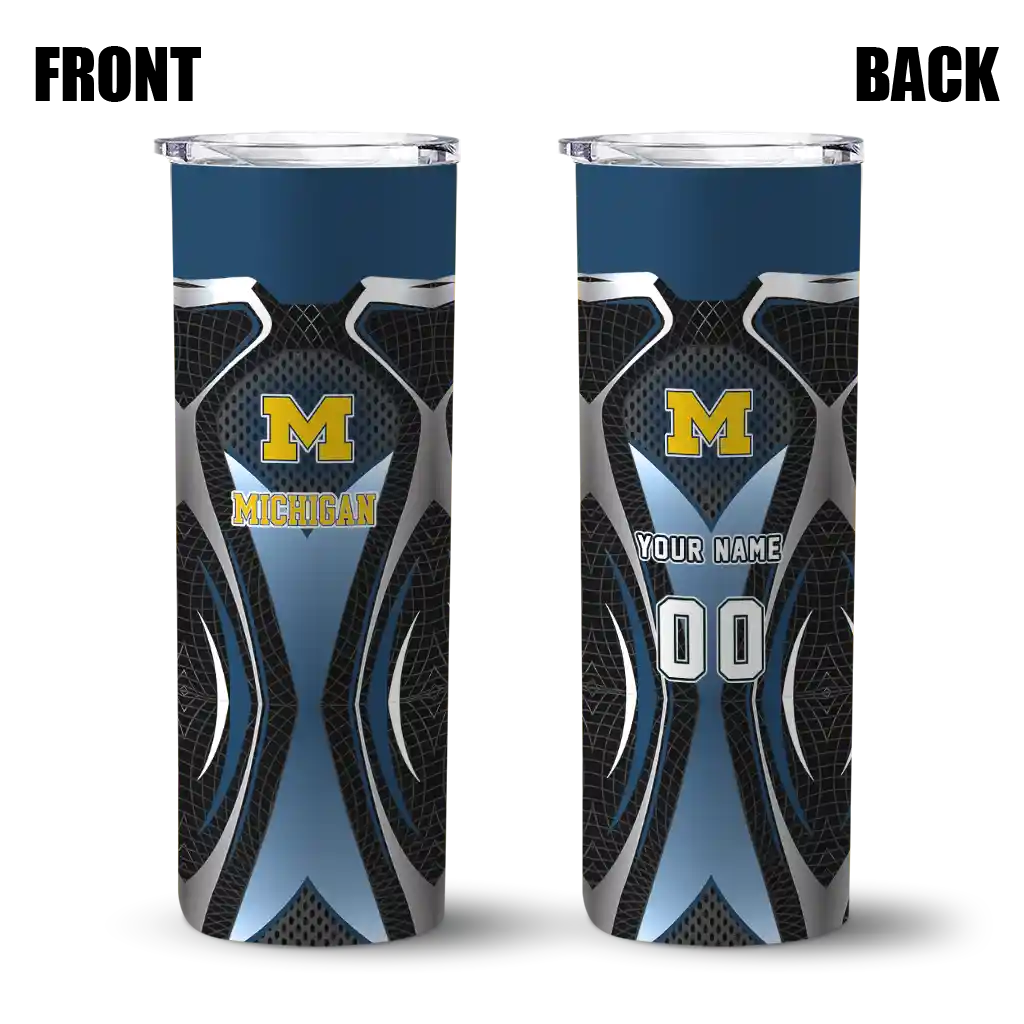 custom-michigan-wolverines-superman-emblem-blue-black-skinny-tumbler-fashion-forward-1.webp