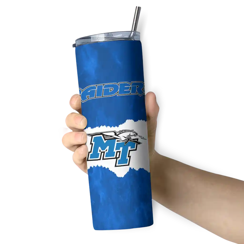 custom-middle-tennessee-blue-raiders-torn-band-blue-white-skinny-tumbler-premium-grade.webp