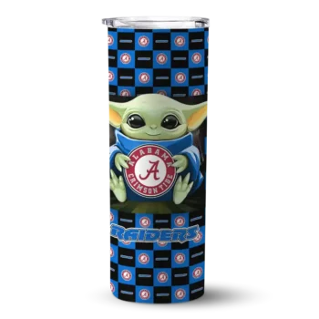 Custom Middle Tennessee Blue Raiders Yoda Cozy Blue Black Skinny Tumbler