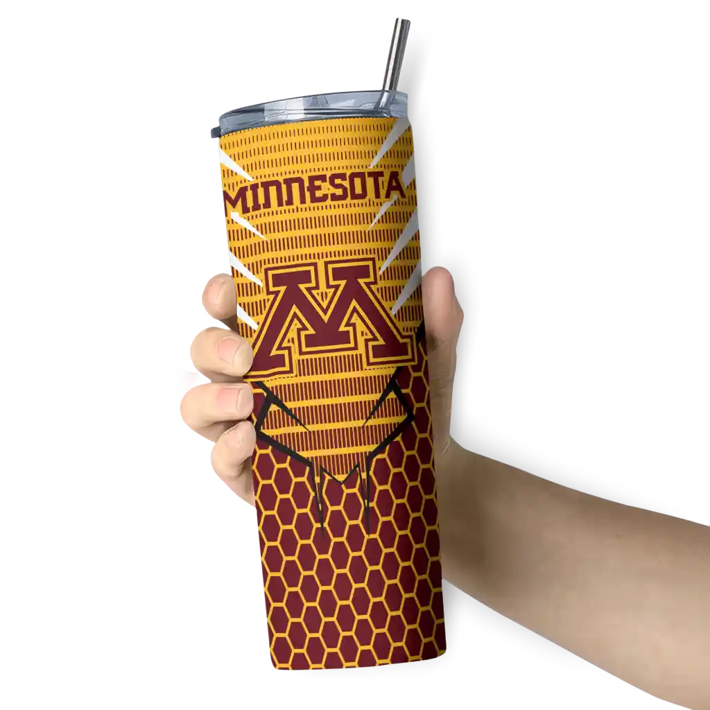 custom-minnesota-golden-gophers-chevron-stripes-maroon-skinny-tumbler-premium-grade.webp