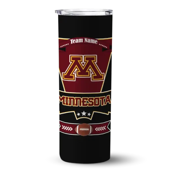 custom minnesota golden gophers helmet belt maroon black skinny tumbler best selling