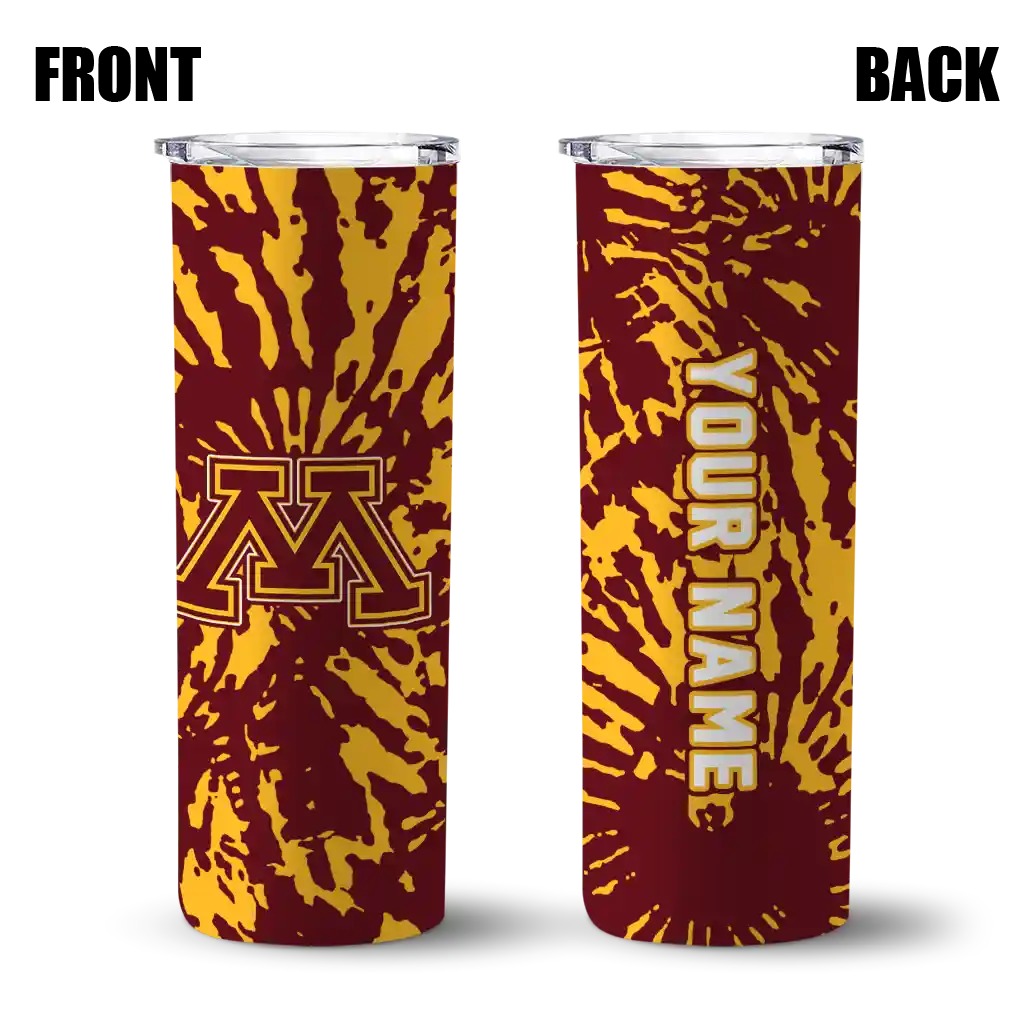 custom-minnesota-golden-gophers-metallic-grid-maroon-skinny-tumbler-fashion-forward.webp