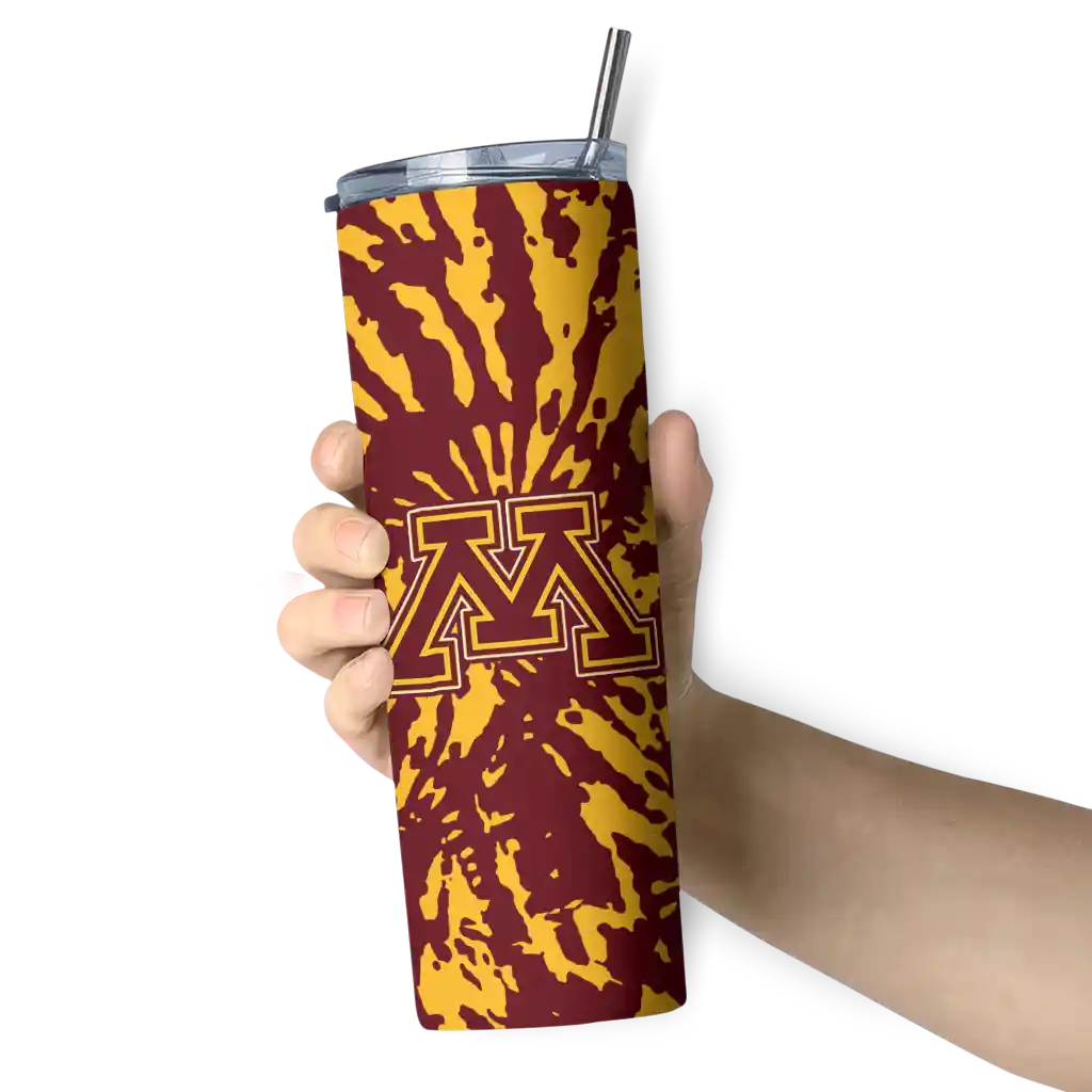 custom-minnesota-golden-gophers-metallic-grid-maroon-skinny-tumbler-premium-grade.webp