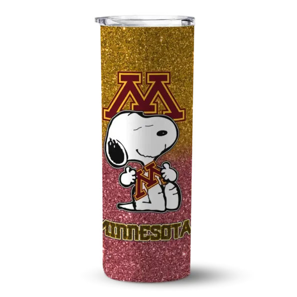 custom minnesota golden gophers snoopy attitude maroon skinny tumbler best selling