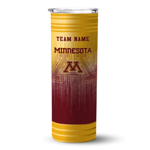 custom minnesota golden gophers swirl texture maroon skinny tumbler best selling