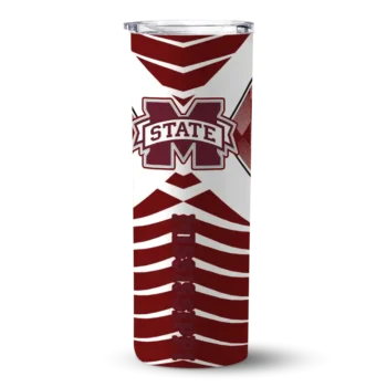 Custom Mississippi State Bulldogs Camo Texture Maroon Skinny Tumbler