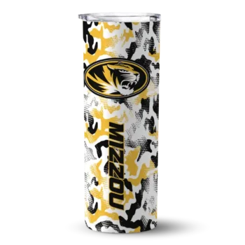 Custom Missouri Tigers Claw Marks Black White Skinny Tumbler