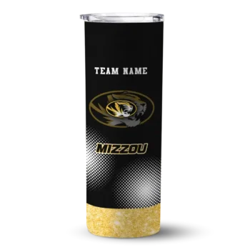 Custom Missouri Tigers Starburst Tiles Black Skinny Tumbler