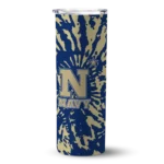 custom-navy-midshipmen-metallic-grid-blue-skinny-tumbler-best-selling.webp