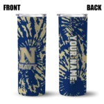 custom-navy-midshipmen-metallic-grid-blue-skinny-tumbler-best-selling.webp