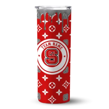 Custom NC State Wolfpack Camo Streak Red Skinny Tumbler