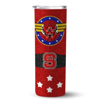 Custom NC State Wolfpack Star Cluster Red Skinny Tumbler