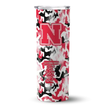 Nebraska Cornhuskers Tumber - Custom Claw Marks Skinny Red White