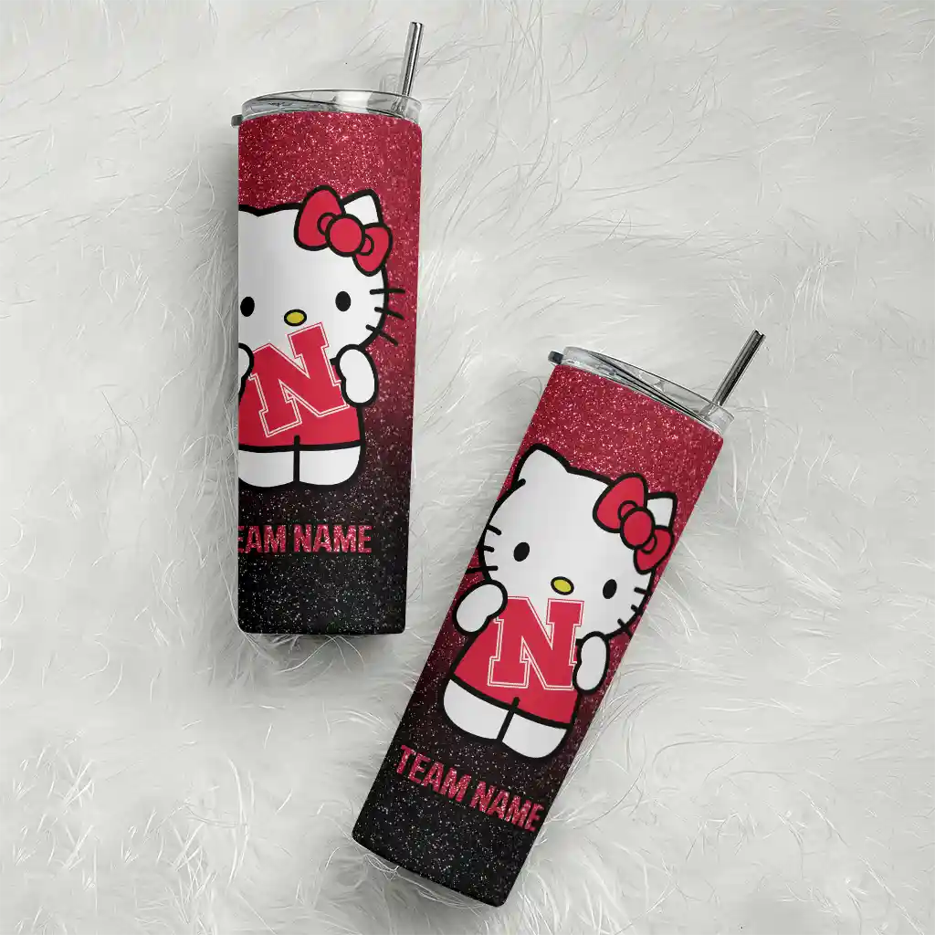 custom-nebraska-cornhuskers-hello-kitty-red-black-skinny-tumbler-top-rated.webp