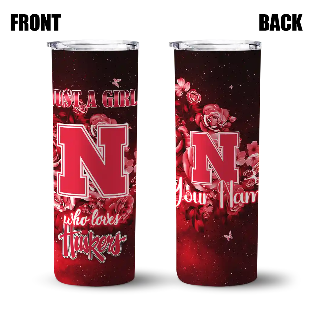 custom-nebraska-cornhuskers-rose-romance-red-black-skinny-tumbler-fashion-forward.webp