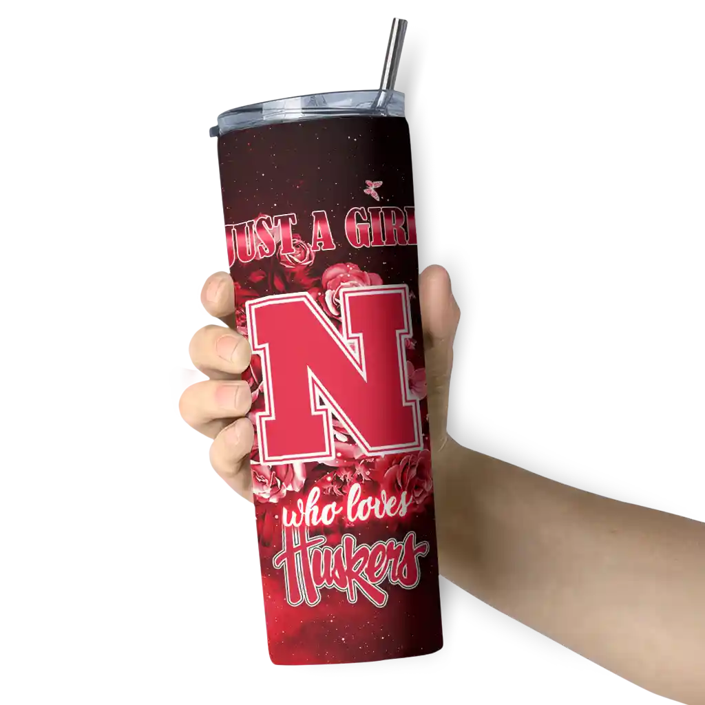custom-nebraska-cornhuskers-rose-romance-red-black-skinny-tumbler-premium-grade.webp
