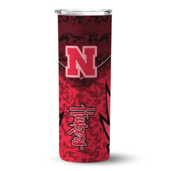 Nebraska Cornhuskers Tumber - Custom Spiral Burst Print Skinny Red