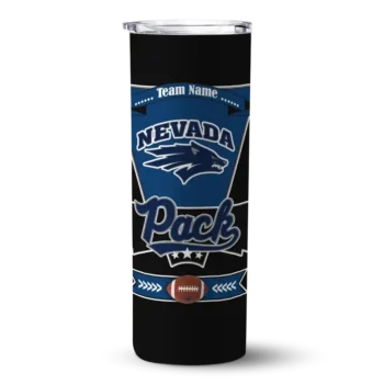Custom Nevada Wolf Pack Helmet Belt Blue Black Skinny Tumbler