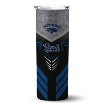 Custom Nevada Wolf Pack Hexagon Honeycomb Blue Black Skinny Tumbler