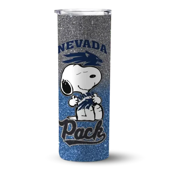 custom nevada wolf pack snoopy attitude blue skinny tumbler best selling 1