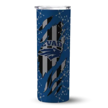 Custom Nevada Wolf Pack Star Pop Blue Black Skinny Tumbler