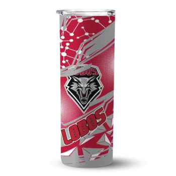 Custom New Mexico Lobos Helmet Clash Red Skinny Tumbler
