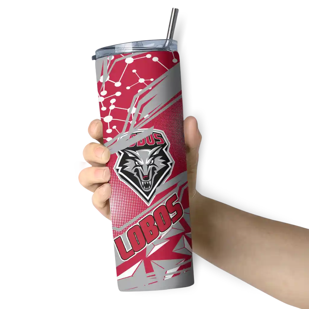 custom-new-mexico-lobos-helmet-clash-red-skinny-tumbler-premium-grade.webp