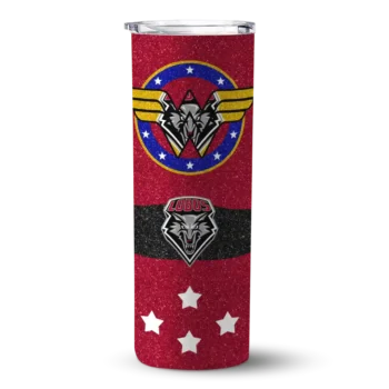 Custom New Mexico Lobos Star Cluster Red Skinny Tumbler