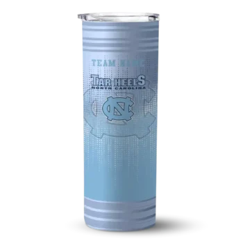 North Carolina Tar Heels Tumber - Custom Swirl Texture Skinny Light Blue