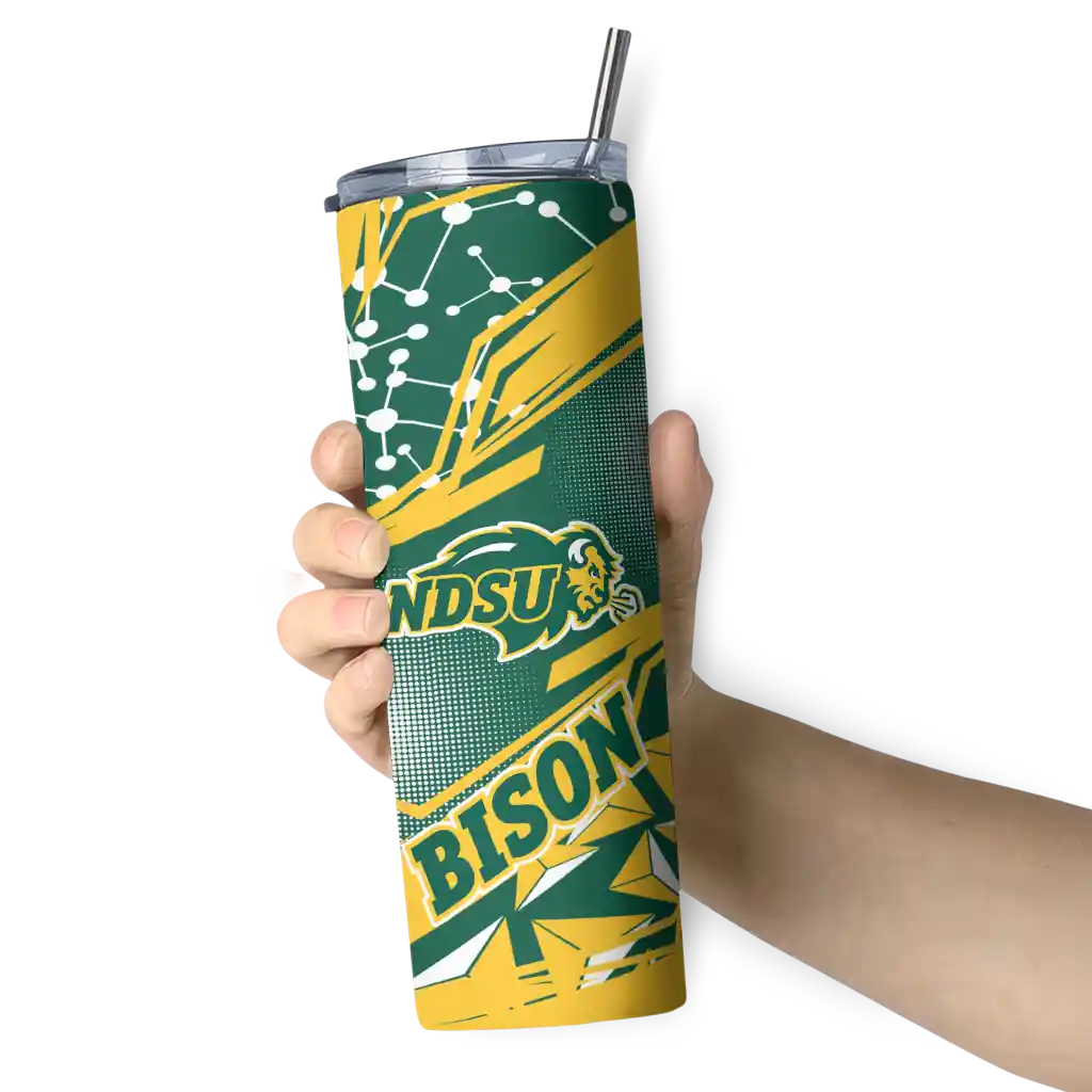 custom-north-dakota-state-bison-helmet-clash-green-skinny-tumbler-premium-grade.webp