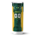 custom-north-dakota-state-bison-stacked-diamond-green-skinny-tumbler-best-selling.webp