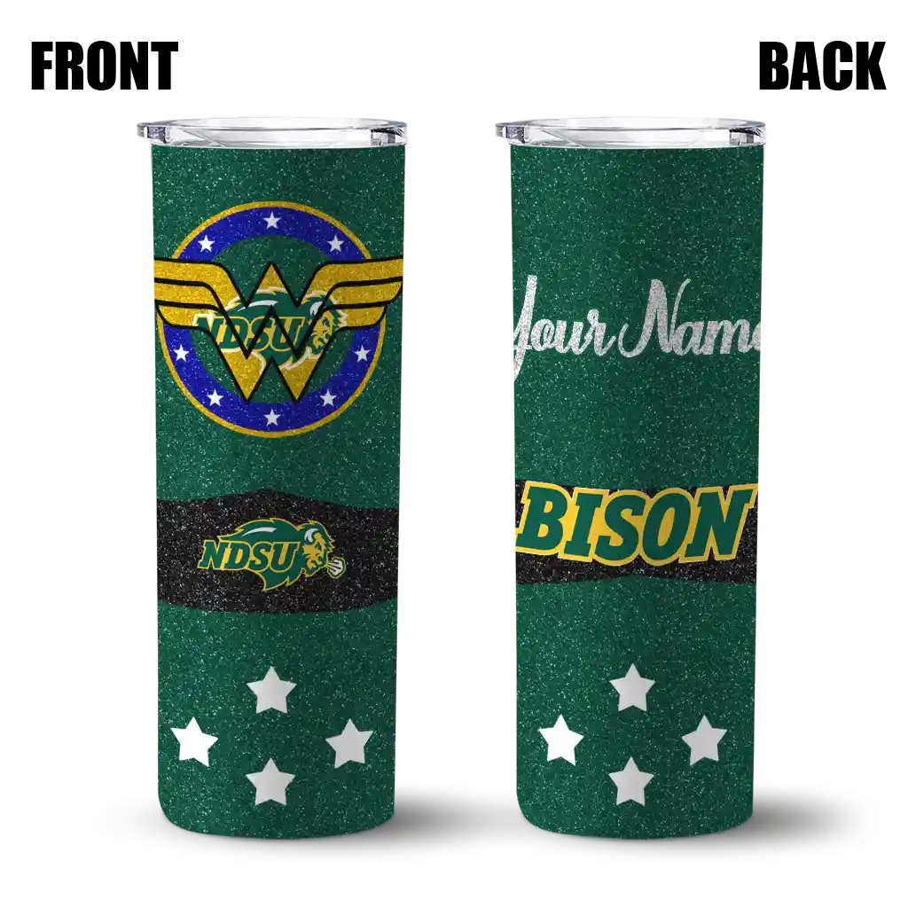 custom-north-dakota-state-bison-star-cluster-green-skinny-tumbler-fashion-forward-1.webp
