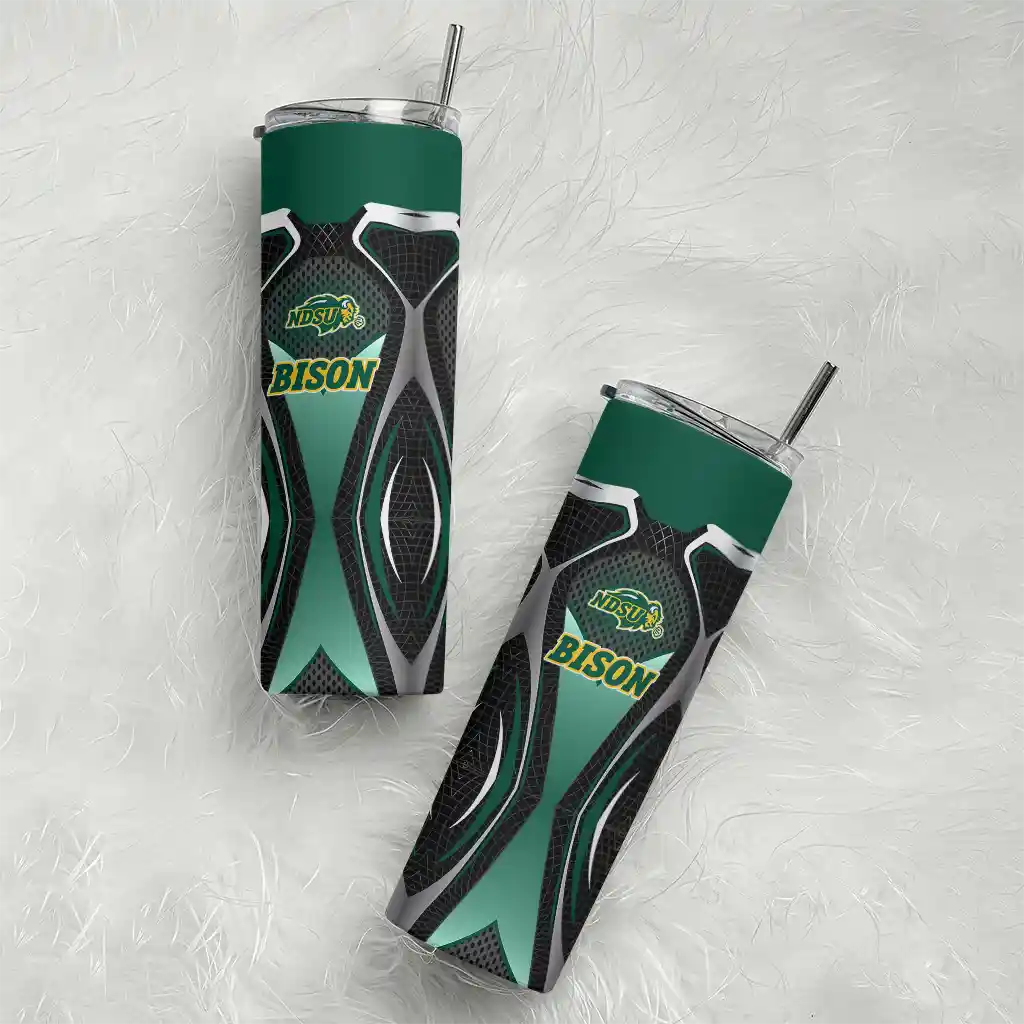 custom-north-dakota-state-bison-superman-emblem-green-black-skinny-tumbler-top-rated.webp