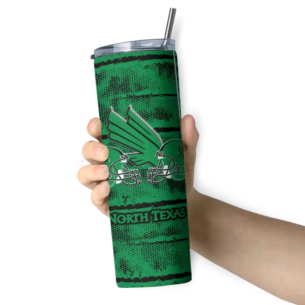 custom-north-texas-mean-green-chevron-patch-green-skinny-tumbler-premium-grade.webp