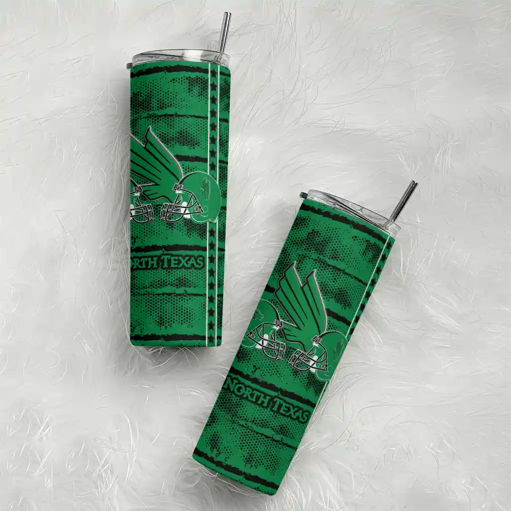 custom-north-texas-mean-green-chevron-patch-green-skinny-tumbler-top-rated.webp
