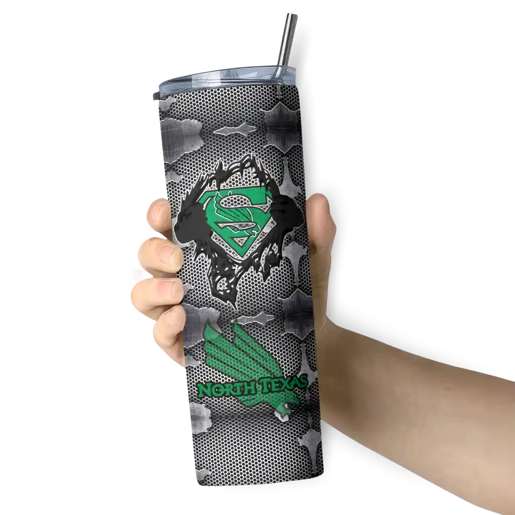 custom-north-texas-mean-green-chevron-v-green-gray-skinny-tumbler-premium-grade.webp
