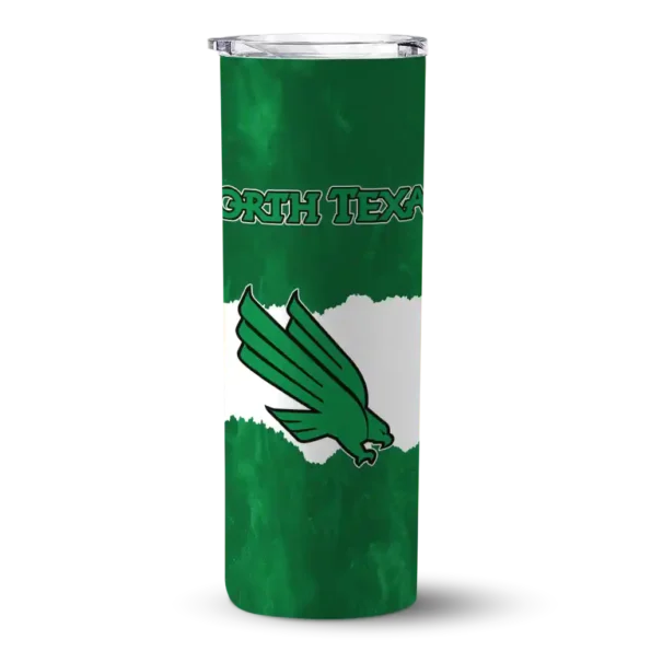custom north texas mean green torn band green white skinny tumbler best selling