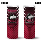 custom-northern-illinois-huskies-chevron-stripes-red-skinny-tumbler-best-selling.webp