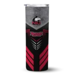 custom-northern-illinois-huskies-hexagon-honeycomb-red-black-skinny-tumbler-best-selling-1.webp