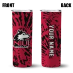 custom-northern-illinois-huskies-metallic-grid-red-skinny-tumbler-best-selling.webp