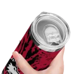 custom-northern-illinois-huskies-metallic-grid-red-skinny-tumbler-best-selling.webp