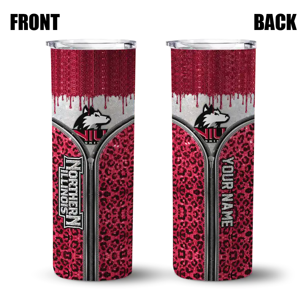 custom-northern-illinois-huskies-sparkle-drip-red-skinny-tumbler-fashion-forward-2.webp